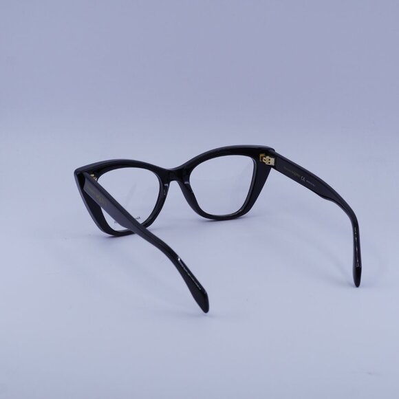 Alexander McQueen AM0305O 001 Eyeglasses Black 50mm Cat Eye Frame - Picture 7 of 11